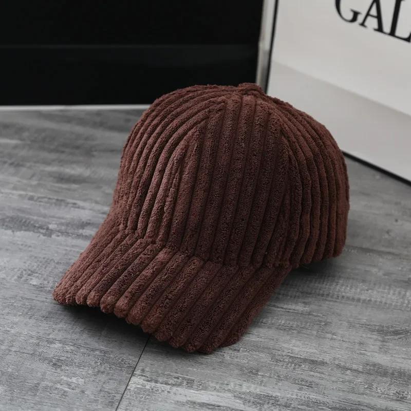 Outdoor Sports Travel Ajustable Baseball Caps Women Corduroy Baseball Cap Men Snapback Hat Winter Hats Girls