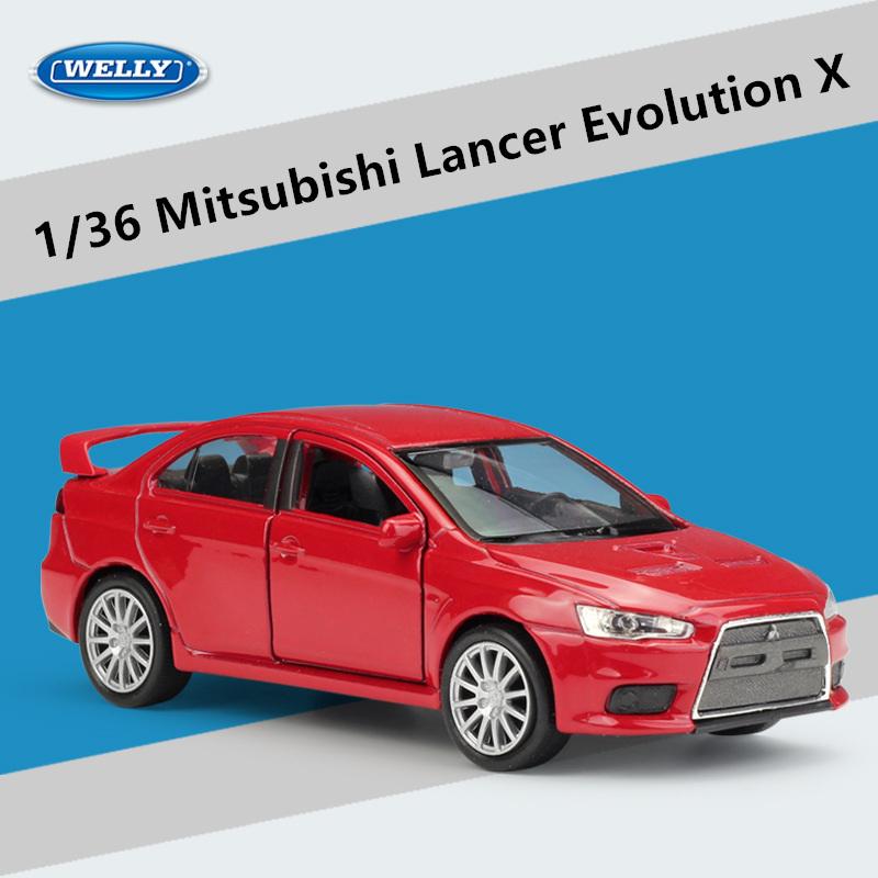 1/36 Mitsubishi Lancer Evolution X 10 Сплав Модель автомобиля Литые Металлические Игрушечные Транспортные средства Модель автомобиля Высокая Симуляция Коллекция Детский Подарок