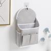 Wall Mounted Hanging Bag Cotton Linen Hanging Organizer For Sundries Cosmetic Storage Pocket Door Back Hanging Bag Home Decor