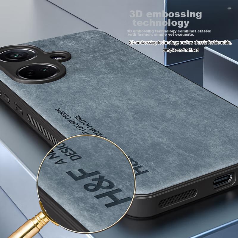 HotFire Phone Case for OPPO K11, Upgraded Skin-Like Matte Lens Full Protection Silicone Case - Coral Blue