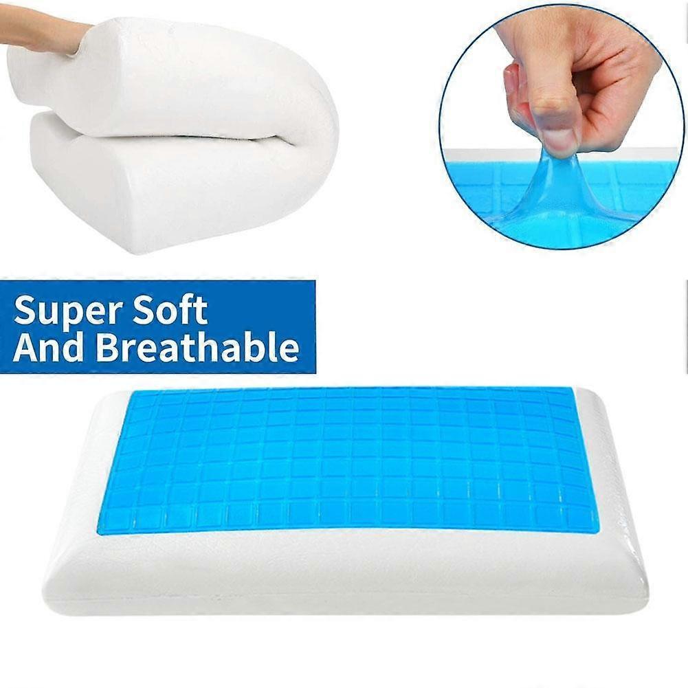Cooling Orthopedic Memory Foam Contour Cervical Pillow Gel Firm Neck t,1 G6D1