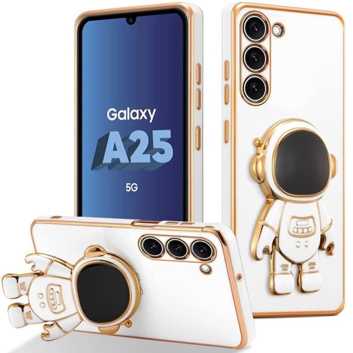 Coque - BOOLING - pour Samsung Galaxy A25 5G - Protection Antichoc - Support Intégré - Astronaute 3D