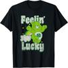 Футболка с изображением Медвежонка Удачи из серии Care Bears 'Jumping Feelin Lucky' с эффектом потертости