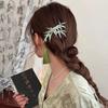 Leaf Hanfu Hair Clip Green Chinese Style Headwear Temperament Tassel Hairpin Cheongsam Accessories