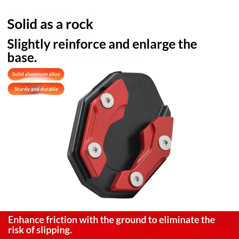 1Pc Aluminum Motorcycle Side Stand Pad Universal Enlarger Foot Extension Kickstand Support Plate For Motorbike Modification