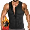 Мужской неопреновый жилет для тренировки талии, формирователь тела, костюм для сауны, компрессионная рубашка, тренировочная майка, корректирующее белье для похудения