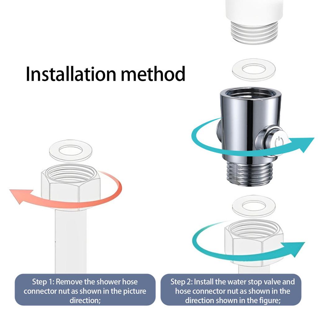 Запорные клапаны для душевой лейки 1/2 дюйма, клапаны регулировки потока воды для душевого кронштейна, шланга или биде-лейки, легкая установка