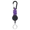 Colorful Woven Rope Anti-theft Retractable Keychain with Easy-pull Buckle for Outdoor Use