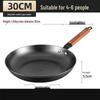 30cm flat-bottom titanium alloy skillet - no lid