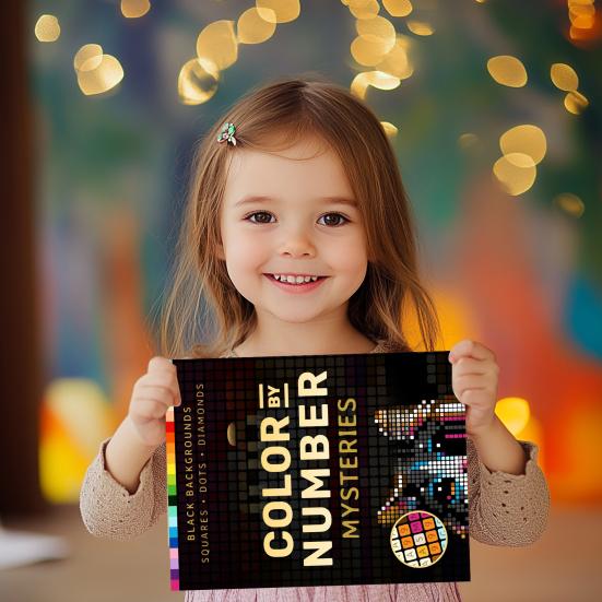 Coloring Book for Adults 100 Color by Number Mysteries Relaxation Wonder Detailed Coloring Book Squares Diamonds Dots DIY Coloring Book