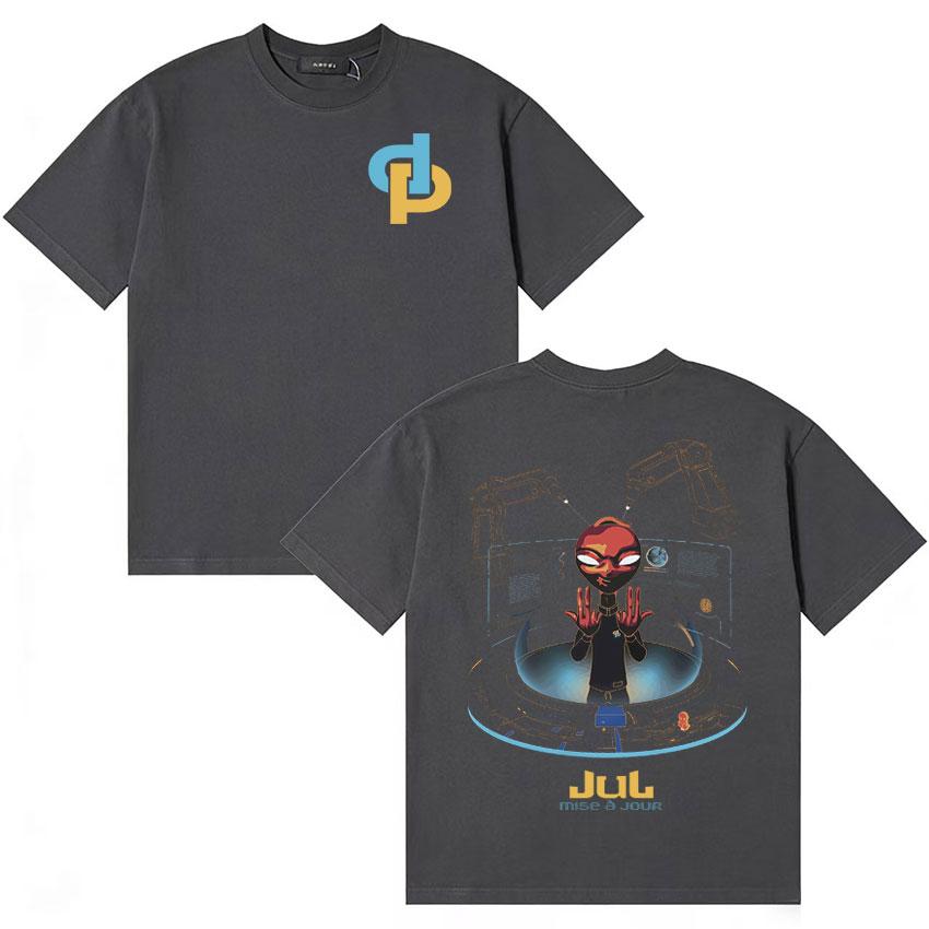 Rapper Jul My World Album Tshirt Unisex Women Summer Pop Oversized Y2K Vintage Tshirt Cotton Shortsleeve Casual T Shirt Teenagers