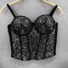 Womens Sequin Bustier Top Corset Style Short Slim Fit Club Party