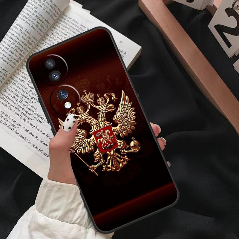 Russia Flag national emblem For Honor Magic 8 Pro 7 5 6 Lite Case For Honor 400 200 70 50 X8c X8b X9a X9b X9c X9d Win RT