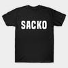 Мужская черная футболка с принтом Sacko Печать на трансферной бумаге без обрезки Хлопковая футболка