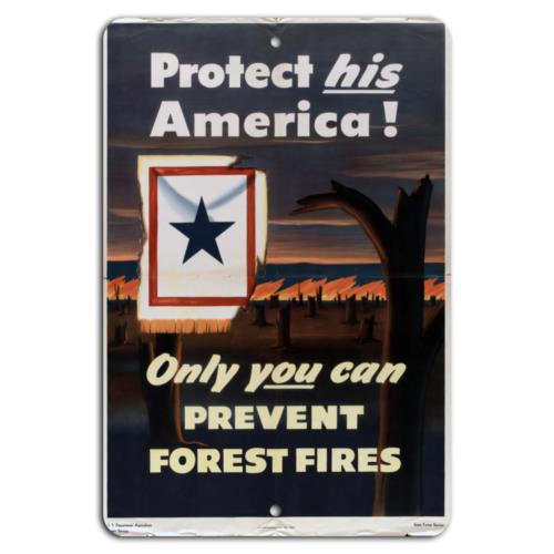 Protect America Only You Can Prevent Forest FiresAluminumtin sign