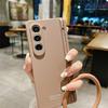 Slim Protective Case Galaxy Z Fold5 Fold4 Foldable Phone Full Coverage Shockproof PC Cover With Wrist Strap