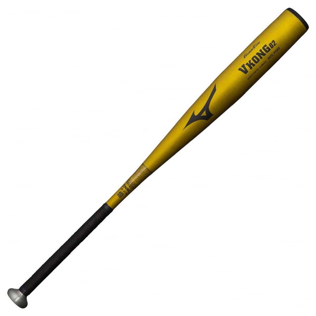 Mizuno Global Elite 02 Baseball Bat for Junior High GE VKONG 23SS 50 84cm V-Kong (Metal) Schools, (1CJMH618), Gold,