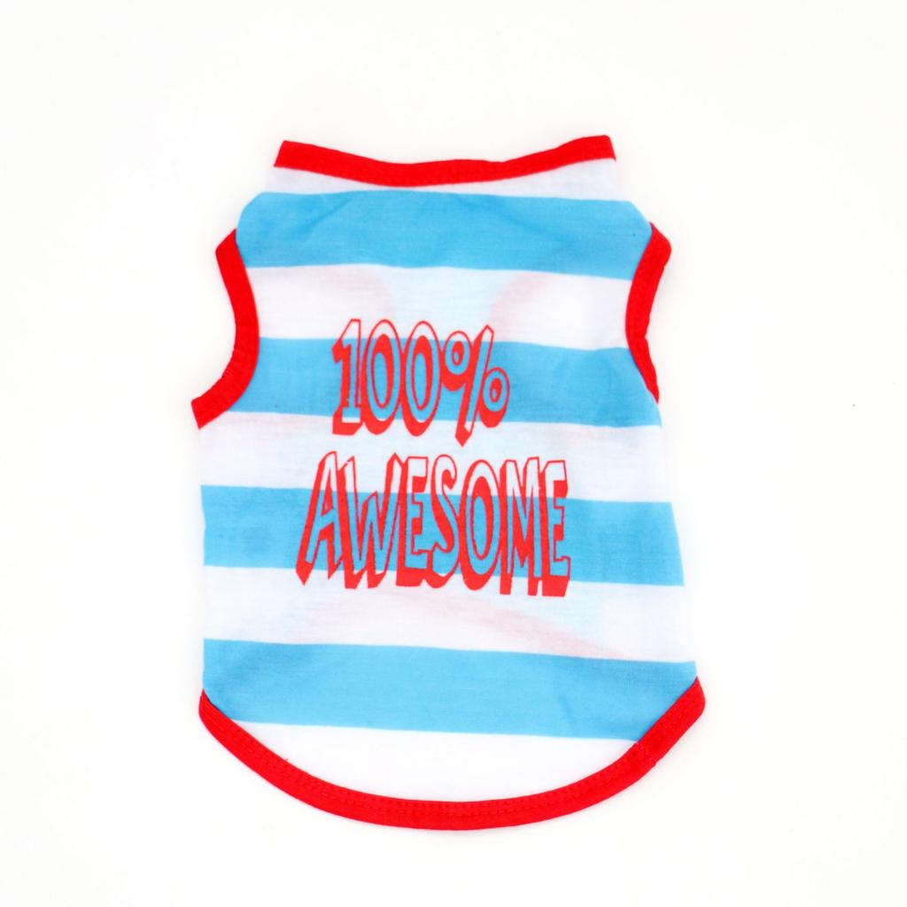 Pet Clothing, New Spring and Summer Models, Cat and Dog Pet Clothes, Breathable Striped Vest