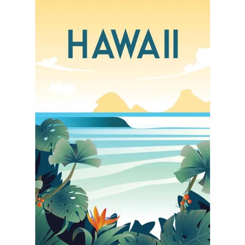 Vintage Travel Posters Canvas Print Miami Beach Illustrated Wall Art for Living Room Decor Europosters Collection Home Decor