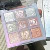 9-color Snowflake Glitter Eye Shadow Tray Brightens Pearlescent Eye Palette Flash Facial Highlight Lying Silkworm Eyeshadow