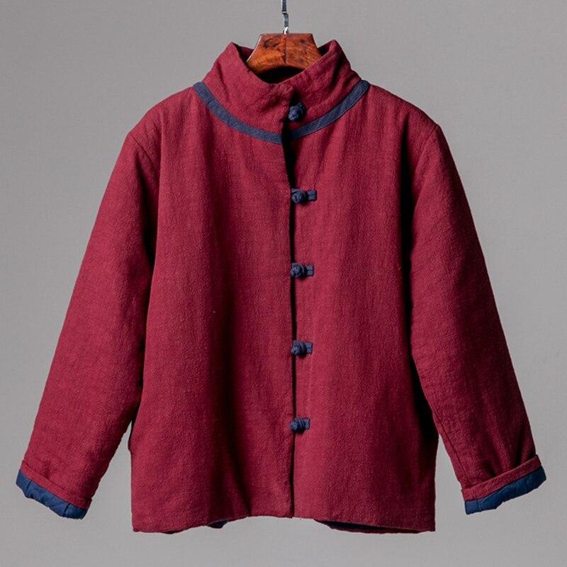 Johnature Coats Stand Long Sleeve Thick Warm Clothes Spring Button Women Jackets