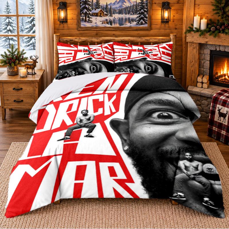 Kendrick Lamar Pattern Bedding 3Pcs Set Bed Sheet And Pillowcases For Indoor Bedroom