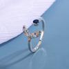 Новый Модный Стиль Цветной Набор Хвост Рыбы Алмаз 925 Пробы Стерлингового Серебра Креативные Персонализированные Открывающиеся Кольца R073