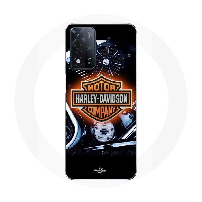Coque - MANIACASE - Oppo A93s 5G - Noir - Harley Davidson Logo - Souple