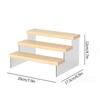 Wooden Display Stand Riser Jewelry Showcase Storage Holder Collectibles Shelf Organizer Dessert Cupcake Perfume Storage Rack