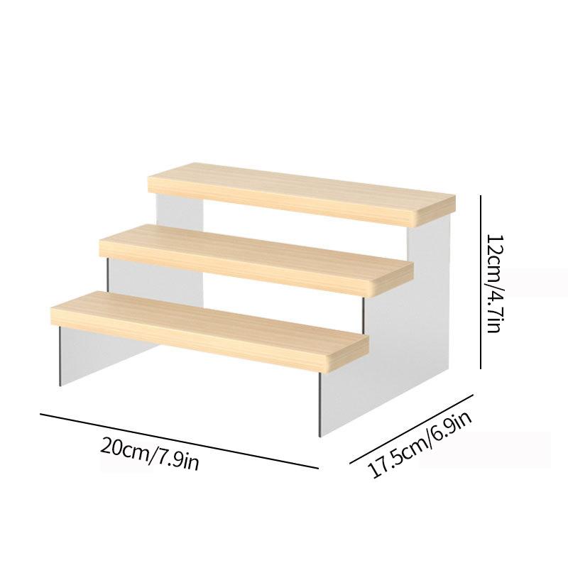 Многоуровневая подставка для дисплея Акриловая стойка для демонстрации Набор из смолы Стеллаж для хранения фигурок Лестница Органайзер для косметики, парфюмерии, лака для ногтей Полка