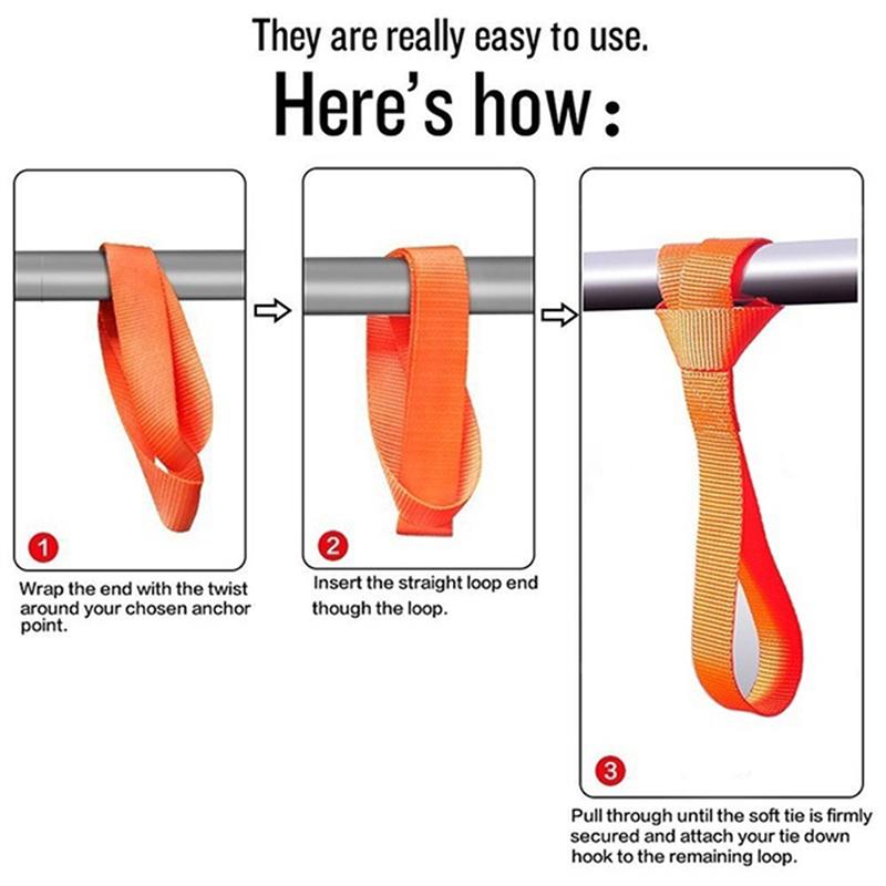 1/4 шт. мягкие петлевые ремни с храповым механизмом для буксировки грузового квадроцикла, мотоцикла 600 фунтов