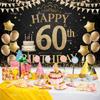Фон для 60-летия Женщина Мужчина 60 Лет Украшения на День Рождения Товары для вечеринки Блестящие Шары Баннер "Шестьдесят" Реквизит для Фотосессии