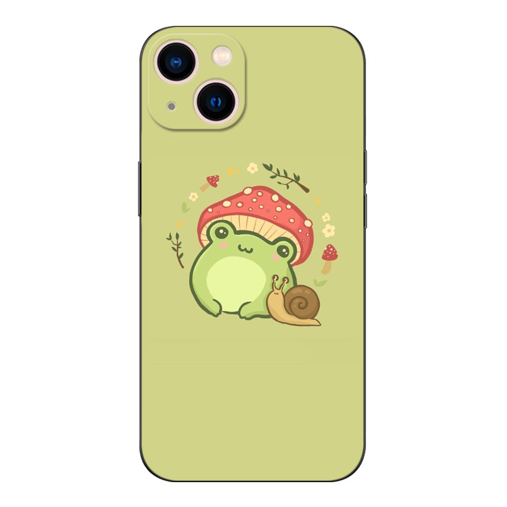 Black Tpu Case For Realme Q5 X XT X2 X3 Superzoom X50 V13 Q3i X7 PRO Ultra GT Master Edition Kawaii Frog Mushroom