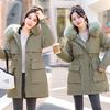 Live Face Live Gall Medium and Long Pie To Overcome Winter Clothes Three Wear Women's Waist Cotton Coat