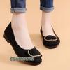 Spring Autumn New Women Office Shoes Ladies Low Heel Pumps Bow Black Wedges Comfortable Heels Formal Work Mom Round Toe Footwear