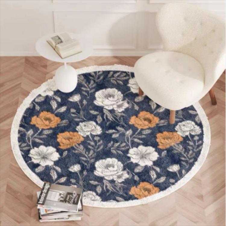 Circular Living Room Flower Shaped Carpet Bedroom Bedside Sofa Coffee Table Computer Chair Anti Slip and Wear-resistant