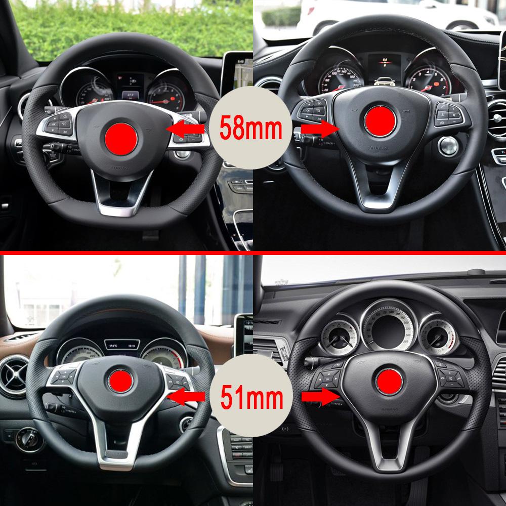 Декоративное кольцо-наклейка на эмблему рулевого колеса для Mercedes-Benz A B C E S GLS GLC CLA GLA GLE Class Декорация центрального логотипа