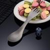 Титановый сплав Открытый Портативный Многофункциональный Вилка Ложка Кемпинг Двухцелевая Ложка Подходит Для Пеших Походов Пикника Путешествий
