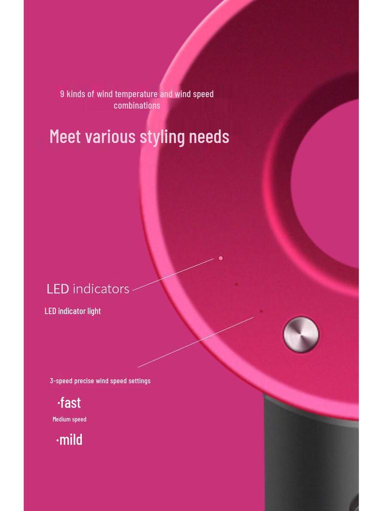 Профессиональный фен высокой мощности: Постоянная температура, бесшумный дизайн для ухода за волосами в отелях и супермаркетах.