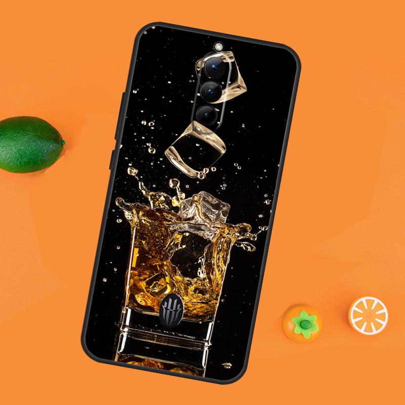 Чехол-кейс для напитков с сигарой и виски для ZTE Nubia Red Magic 8S 9S 10S 8 9 10 11 Pro Plus 6 7 6S 7S Pro RedMagic 10 Air