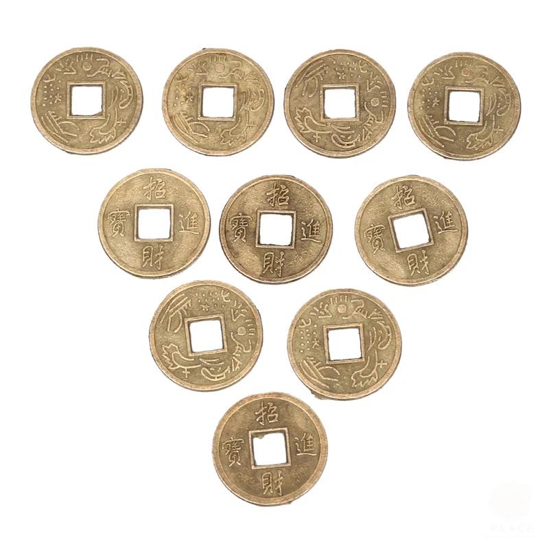 100 Pcs Antique Coins Craft Feng Shui Coins Ancient Chinese I Ching Coins For Health Wealth Charm