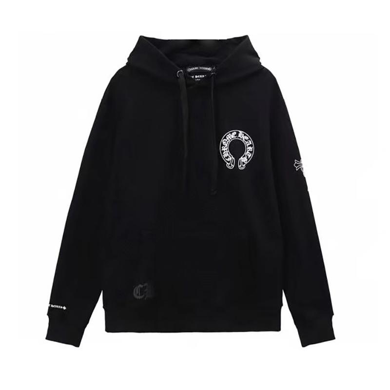 816 CHROME HEARTS 2026 Осень-Зима Новая Классическая Толстовка с Капюшоном Большого Размера с Логотипом, Подходит для Ношения Парами