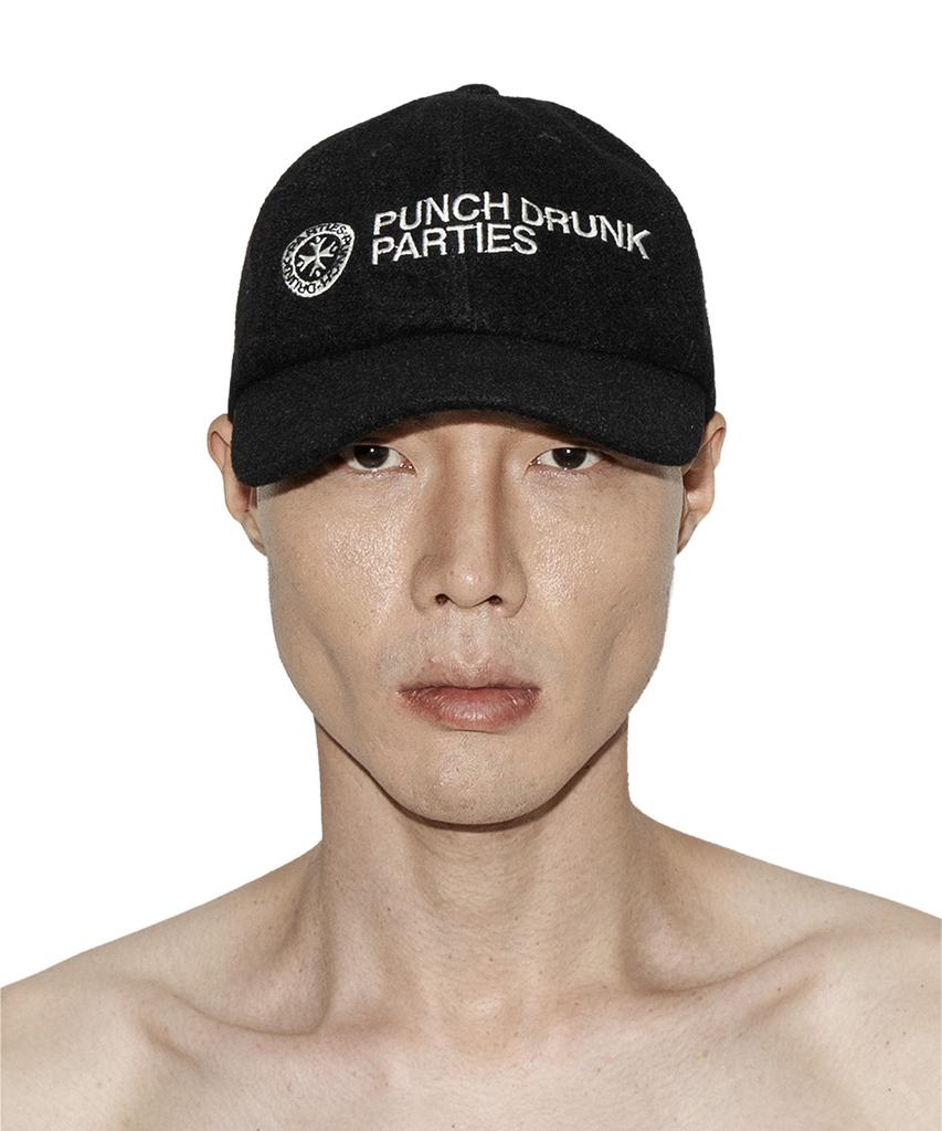 Кепка из шерсти с логотипом PUNCH DRUNK PARTIES Hq (черный)