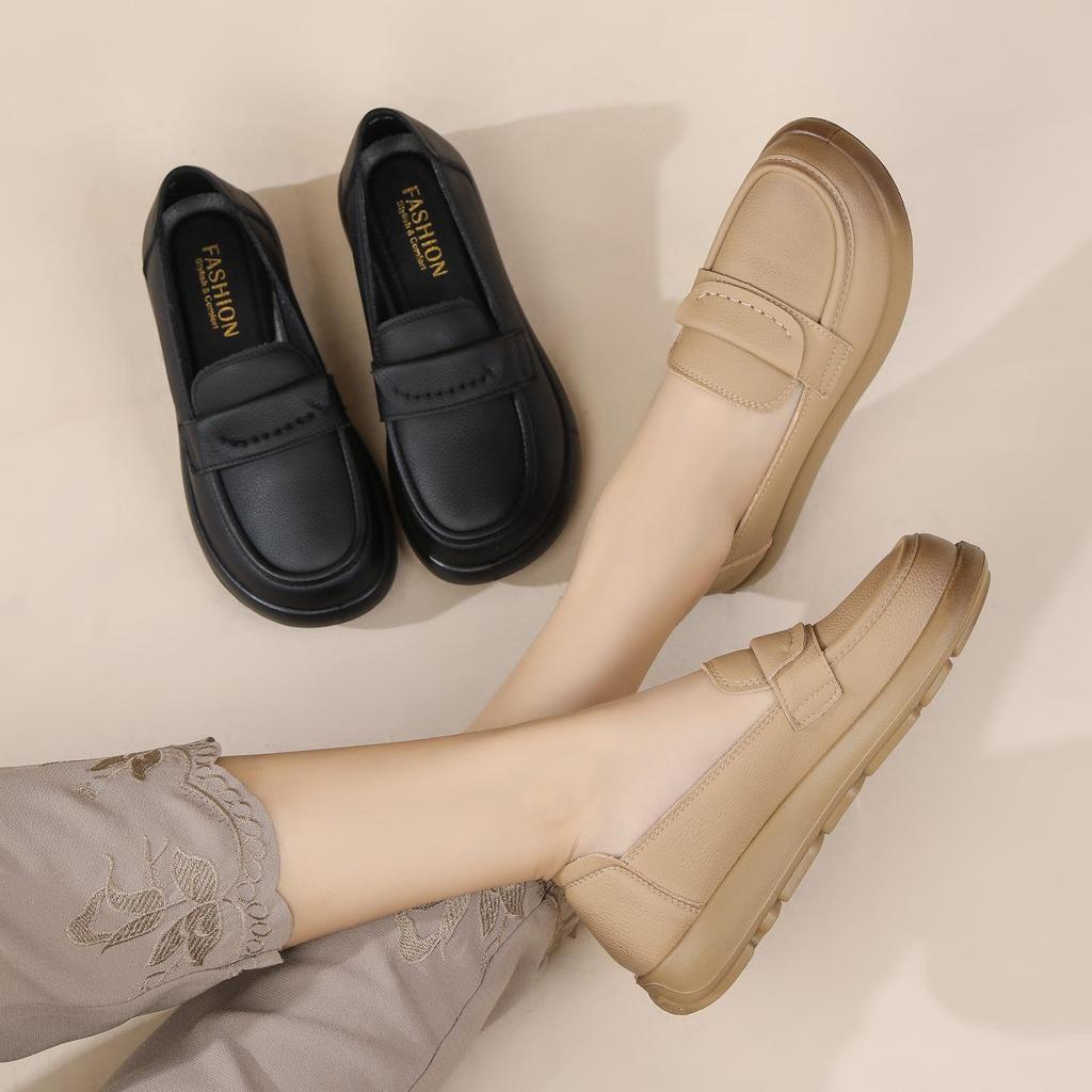 Women's Loafers 2025: Soft Sole Flat Heel Spring/Autumn Work Shoes