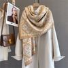 Зимний теплый кашемировый шарф для женщин, роскошный принт, пашминовая шаль, шейный платок, женская повязка на голову Bufanda Echarpe Design