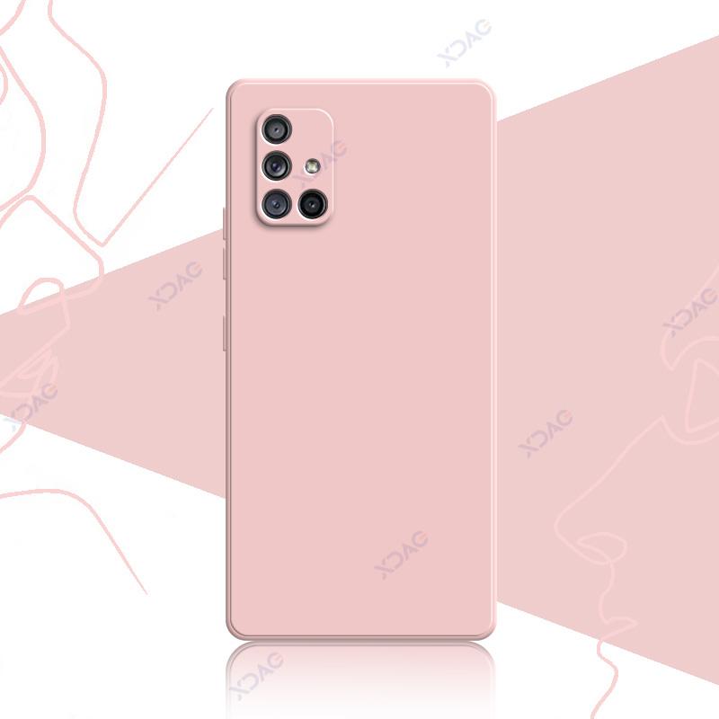 Чехол для мобильного телефона Samsung Galaxy A51 A71 4G SamsungA51 SamsungA71 360 Мягкий роскошный квадратный жидкий силиконовый чехол на заднюю панель