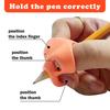Детский силиконовый корректор для правильного захвата карандаша для начинающих - поддержка тремя пальцами