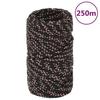 152320 vidaXL Boat Rope Black 2 Mm 250 M Polypropylene