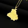 Chic Punjab Map Pendant Clavicular Chain Accessory Exquisite City Map Necklace Adornment for Daily Wear Dates Parties