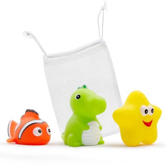 Yekko Mom LED Bath Water Play Toy Friends 3 Types + Net B Set, Korean Bath Toys